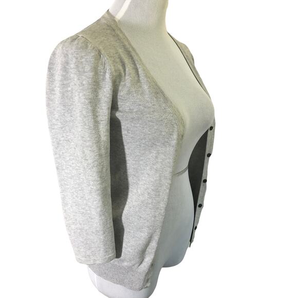 Tommy Hilfiger Women's Heather Grey Gray Pima Cottom Cardigan SIZE XS - Picture 2 of 9